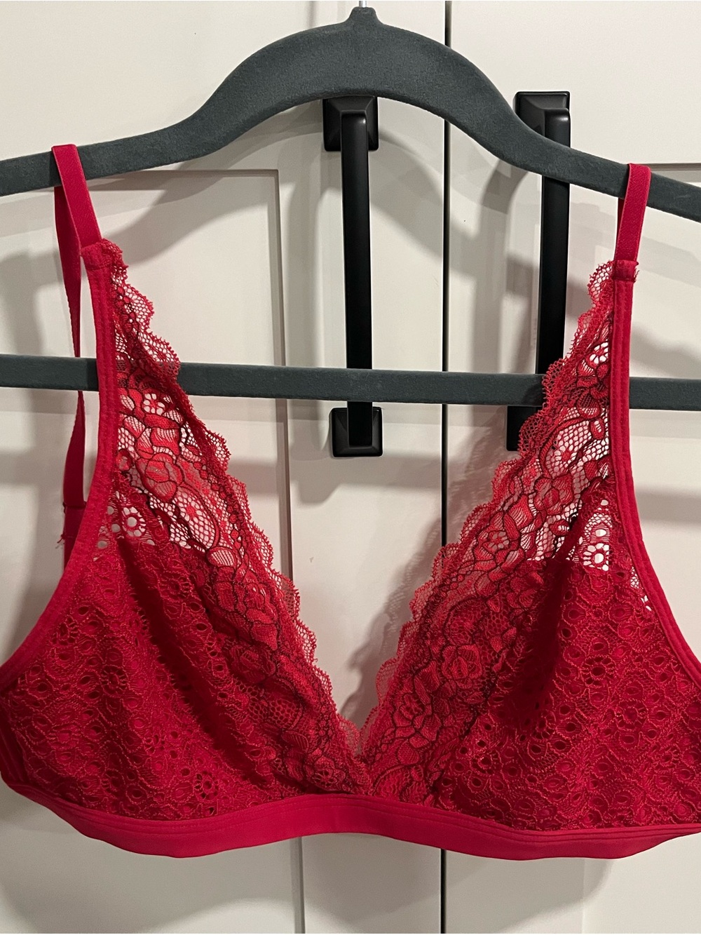 Pink red Lace Bralette